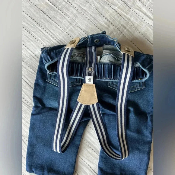 Cat & Jack baby Onesie with Jean Suspenders - Picture 8 of 8